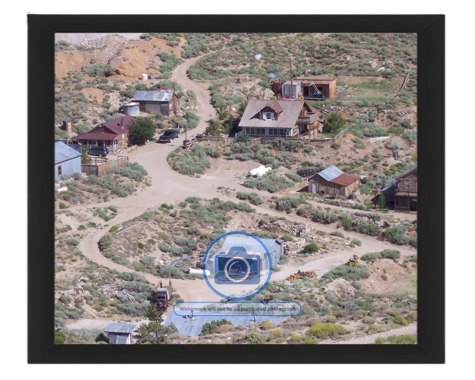 ABANDONED MINING GHOST TOWN CERRO GORDO CALIFORNIA 8X10 FRAMED PHOTO
