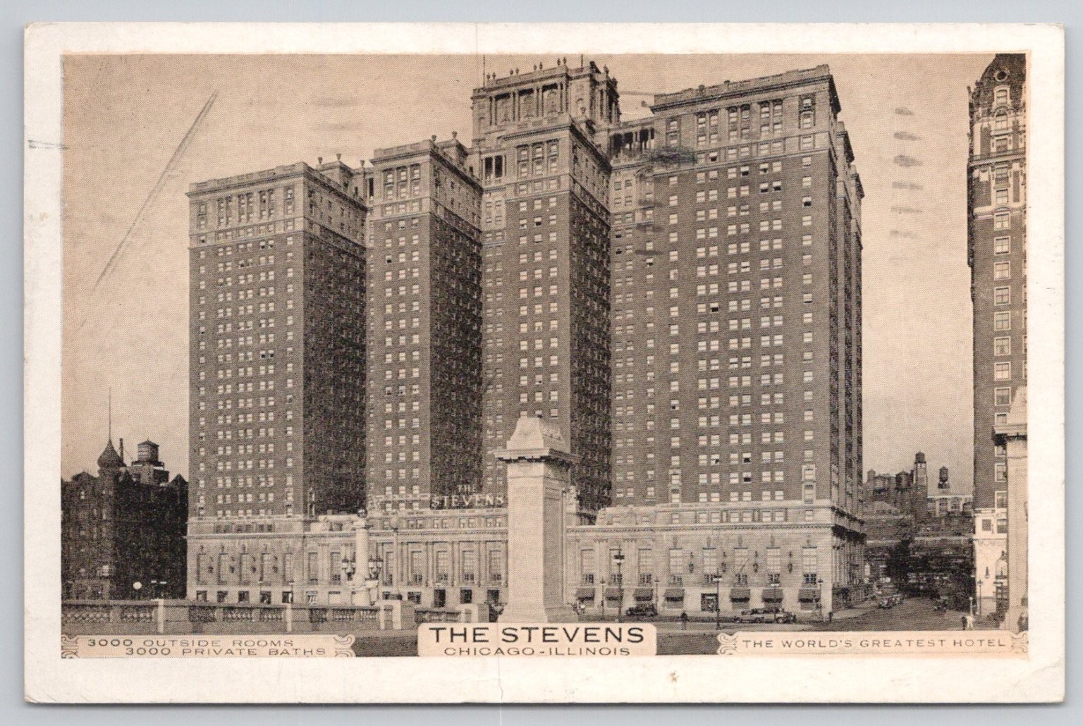 1933 Stevens Hotel Chicago Illinois Postcard Century of Progress Posted 1933 Stevens Hotel Chicago Illinois Postcard Century of Progress Posted