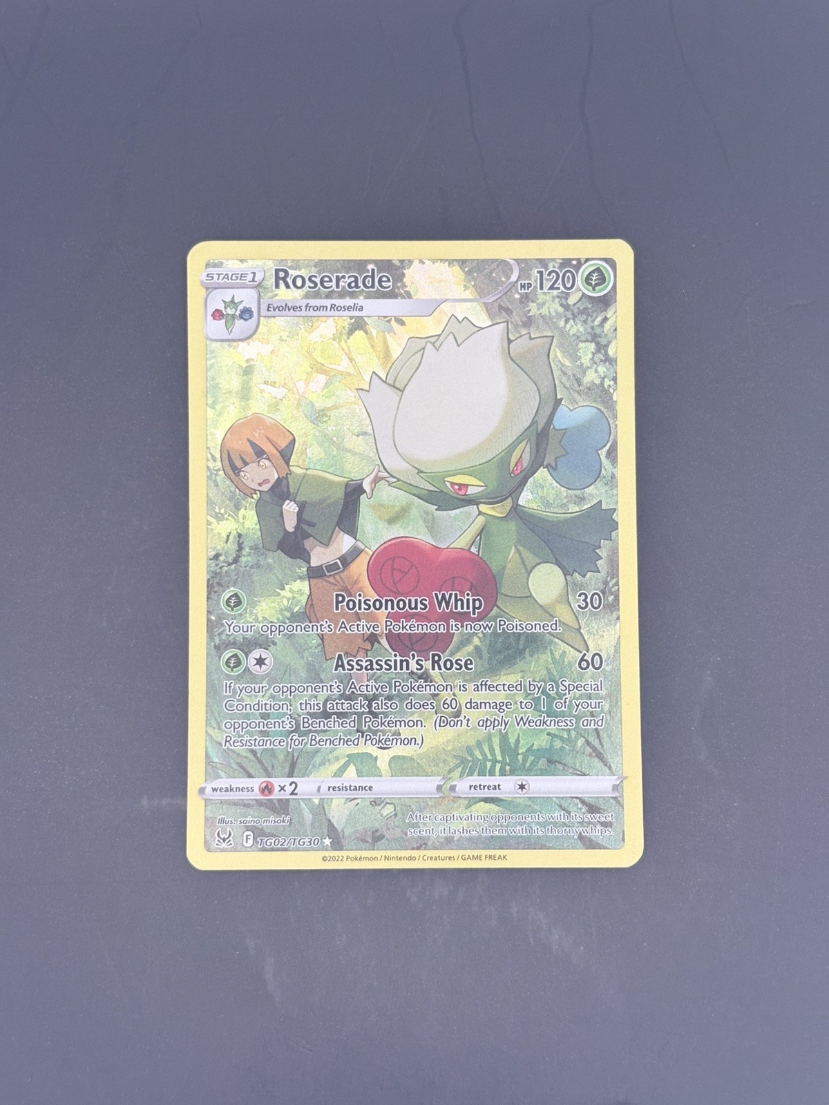 Roserade Holo Ultra Rare SWSH11 Lost Origin Trainer Gallery TG02/TG30 NM Pokemon Roserade Holo Ultra Rare SWSH11 Lost Origin Trainer Gallery TG02/TG30 NM Pokemon