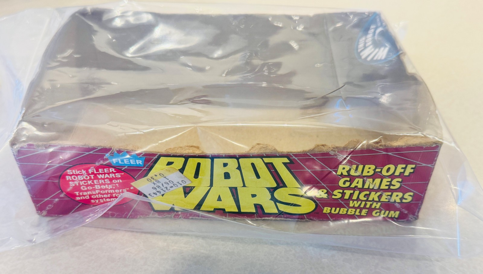 1985 Fleer Robot Wars - 1x SEALED Pack + Non-Mint Dealer Box +Sealed Baggies