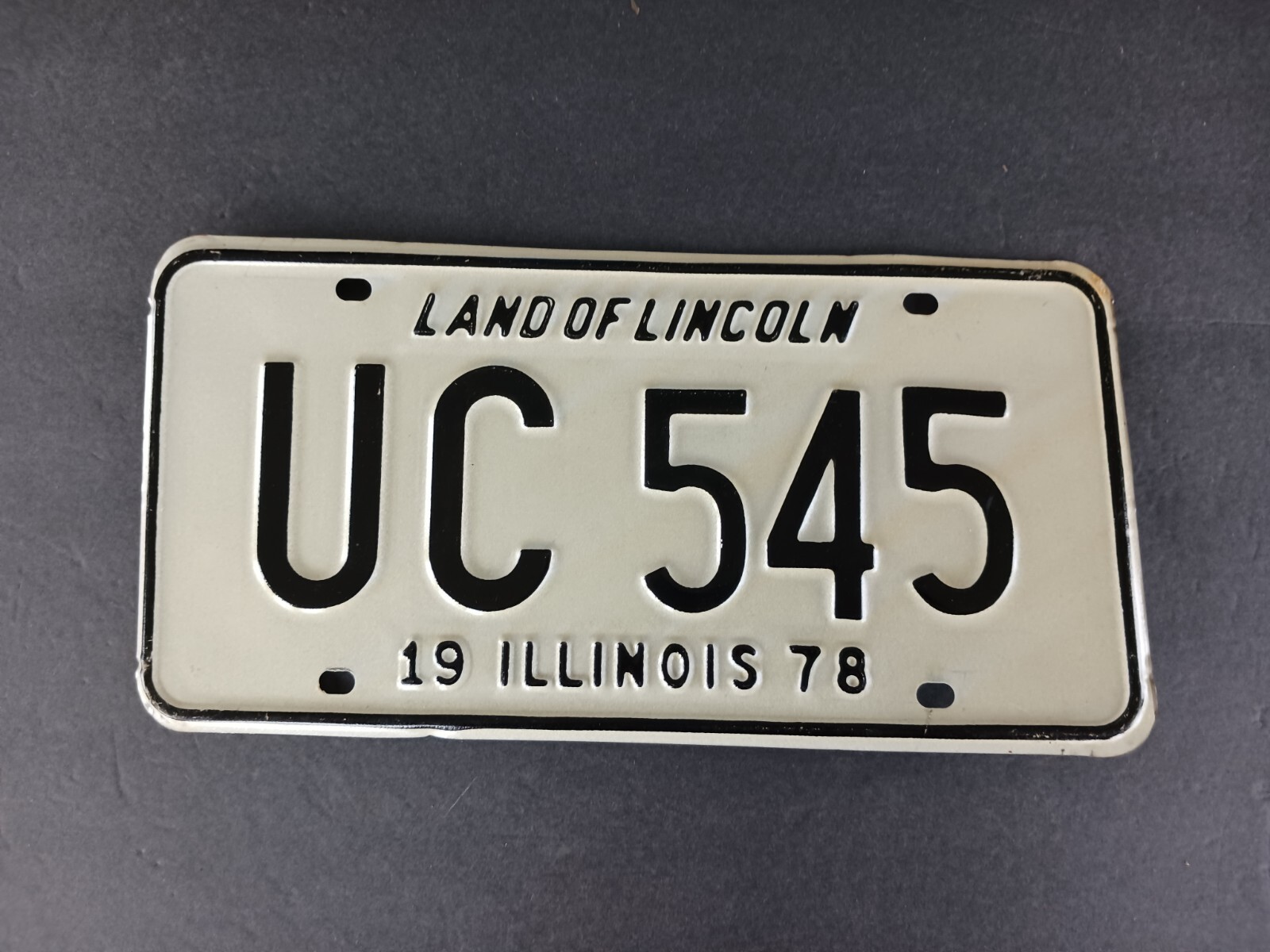 1978 Illinois IL License Plate UC 545