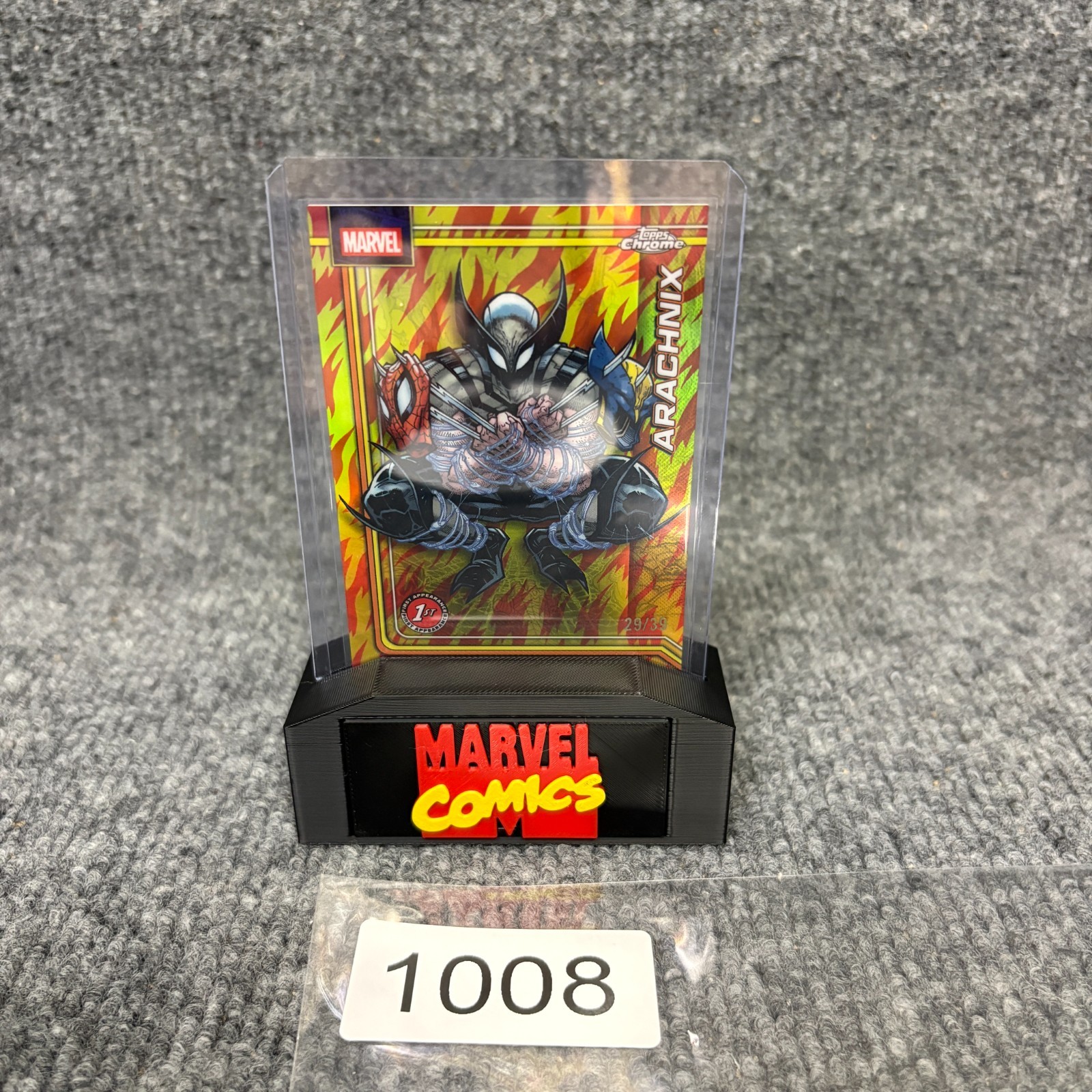 2026 Topps Chrome Marvel Arachnix #103 Human Torch Refractor 29/39 W/ Stand