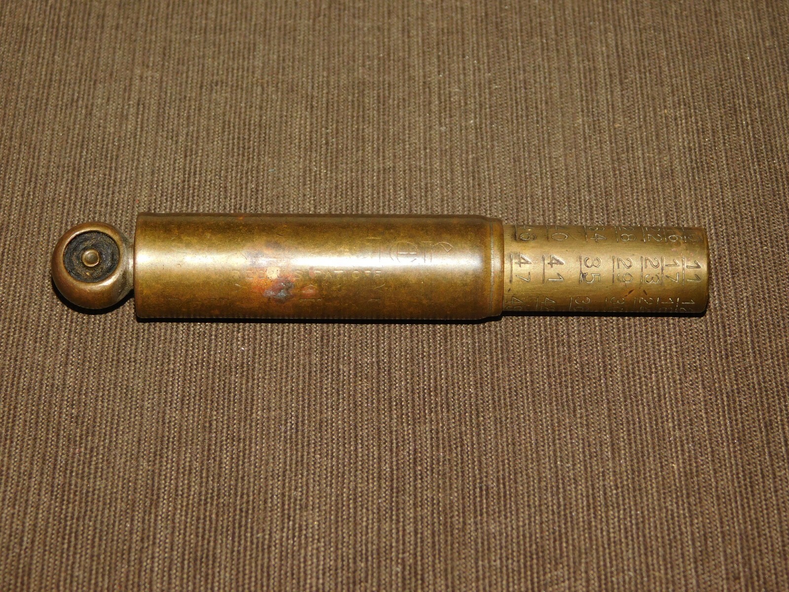 VINTAGE AUTO CAR 1923 A SCHRADER'S SON INC BROOKLYN NY BRASS TIRE PRESSURE GAUGE