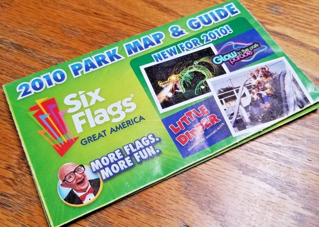 Park Map: Six Flags Great America 2010 - Gurnee, IL