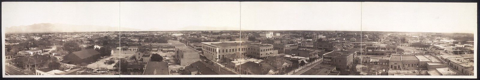 Photo:Tucson Arizona 1909 Panoramic Cityscape Photograph Print