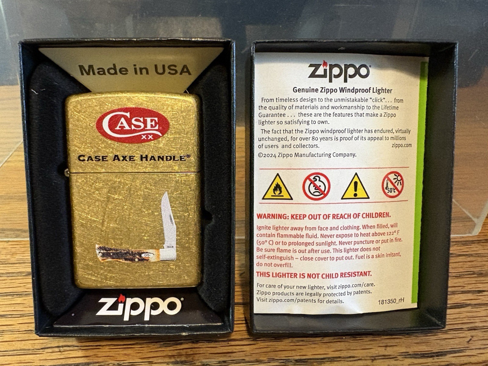 CASE XX BARLOW KNIFE  ZIPPO LIGHTER MINT IN BOX NEW NEVER USED MADE USA RARE HTF