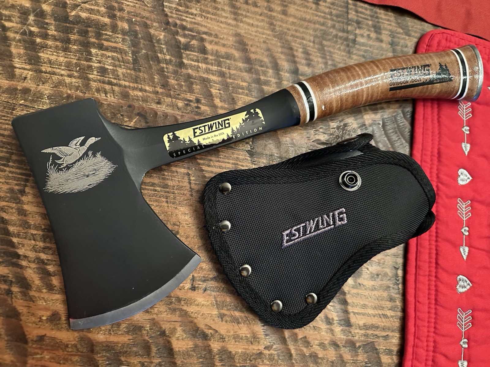 Personalized ESTWING Sportsman AXE Hatchet Black Raven Keen Kutter 14” Special