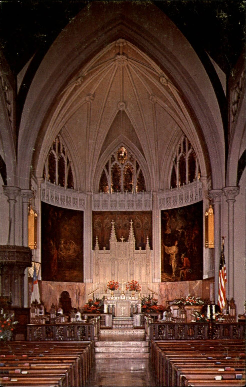 New York NY church of Incarnation Episcopal interior ~ postcard sku933 New York NY church of Incarnation Episcopal interior ~ postcard sku933