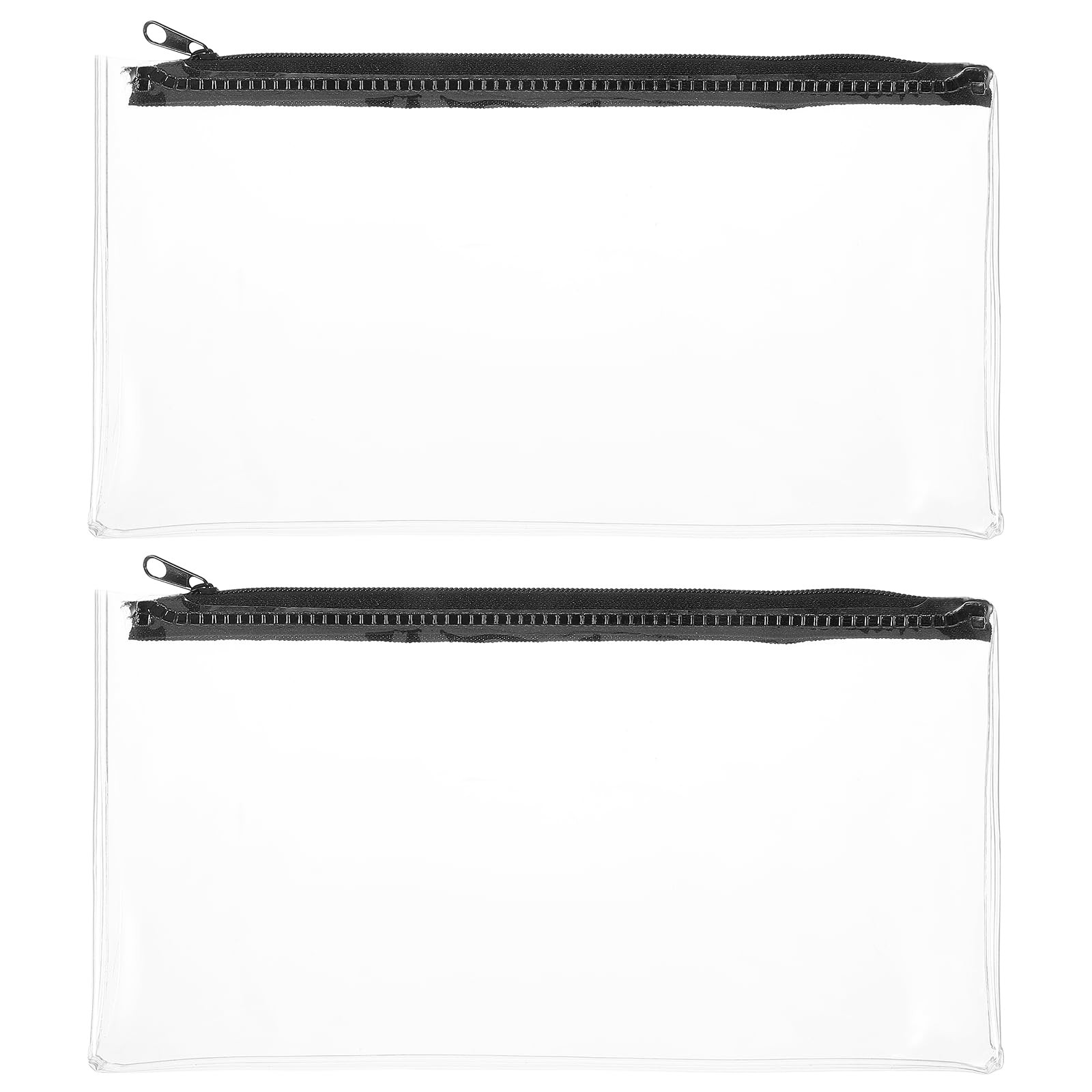 2PCS Clear Pouch with Zipper for Exams