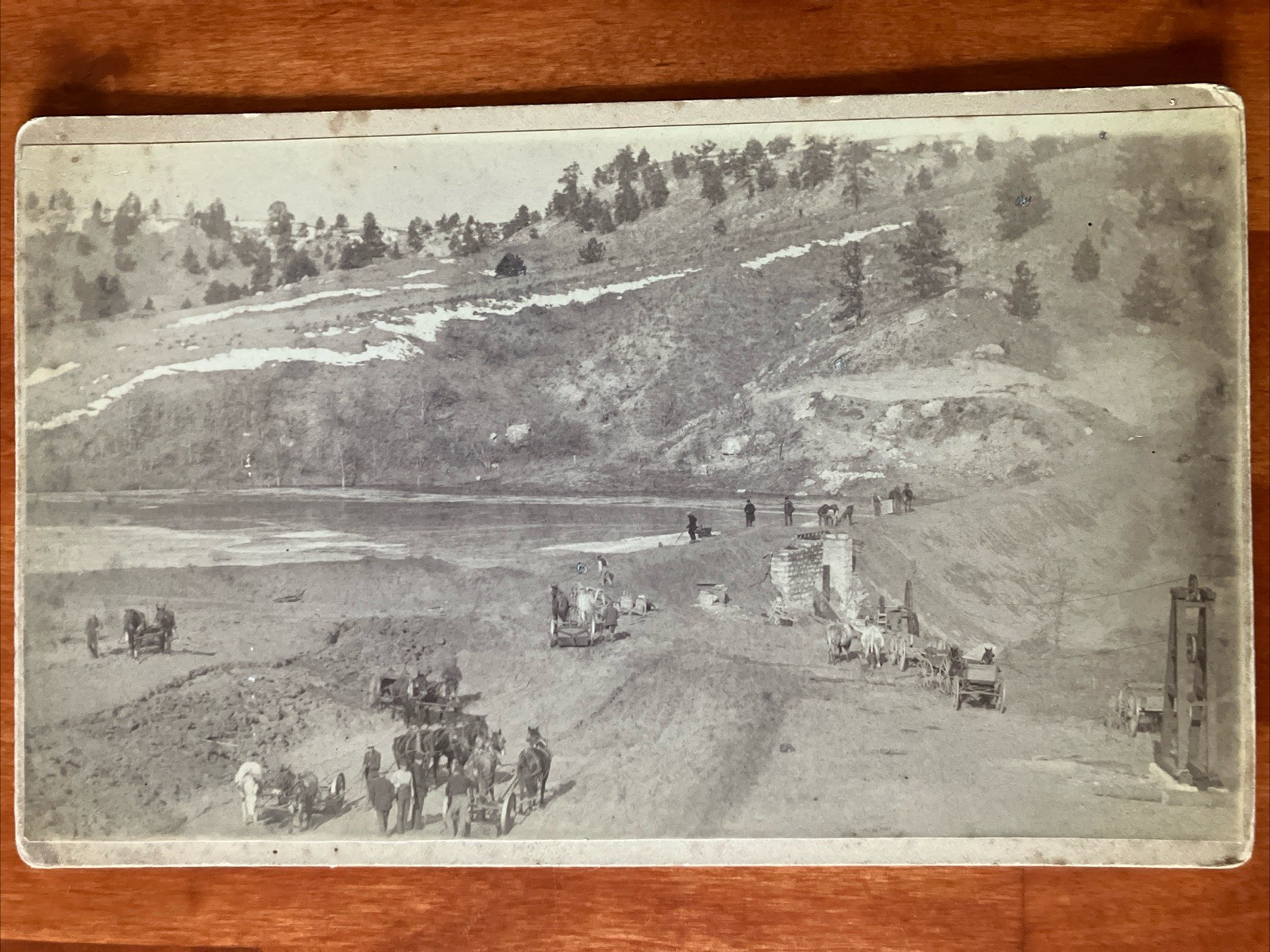 Aerial View Migration Caravan People Horses Large Antique Photo Cardboard 8 x 5 Aerial View Migration Caravan People Horses Large Antique Photo Cardboard 8 x 5