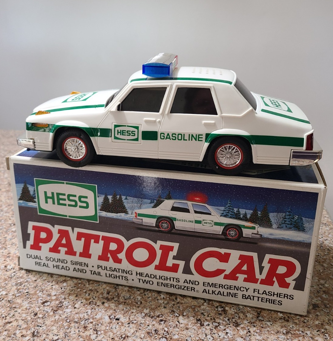 Vintage 1993 Hess Toy Truck Patrol Police Car Sounds & Lights Work New w/ Box Vintage 1993 Hess Toy Truck Patrol Police Car Sounds & Lights Work New w/ Box