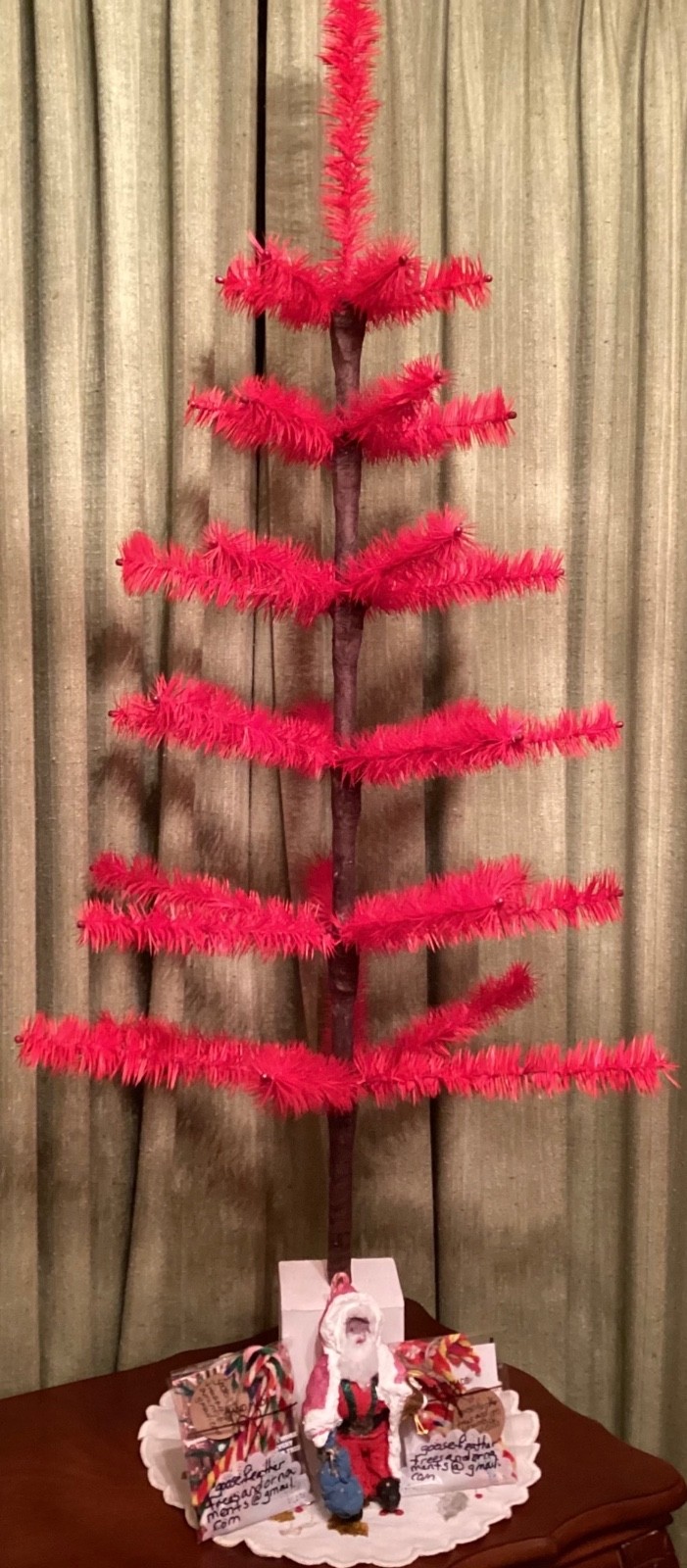 SALE 3.5 ft Authentic 1850s German Goose Feather CHRISTMAS Tree😹🥳we’ll make it