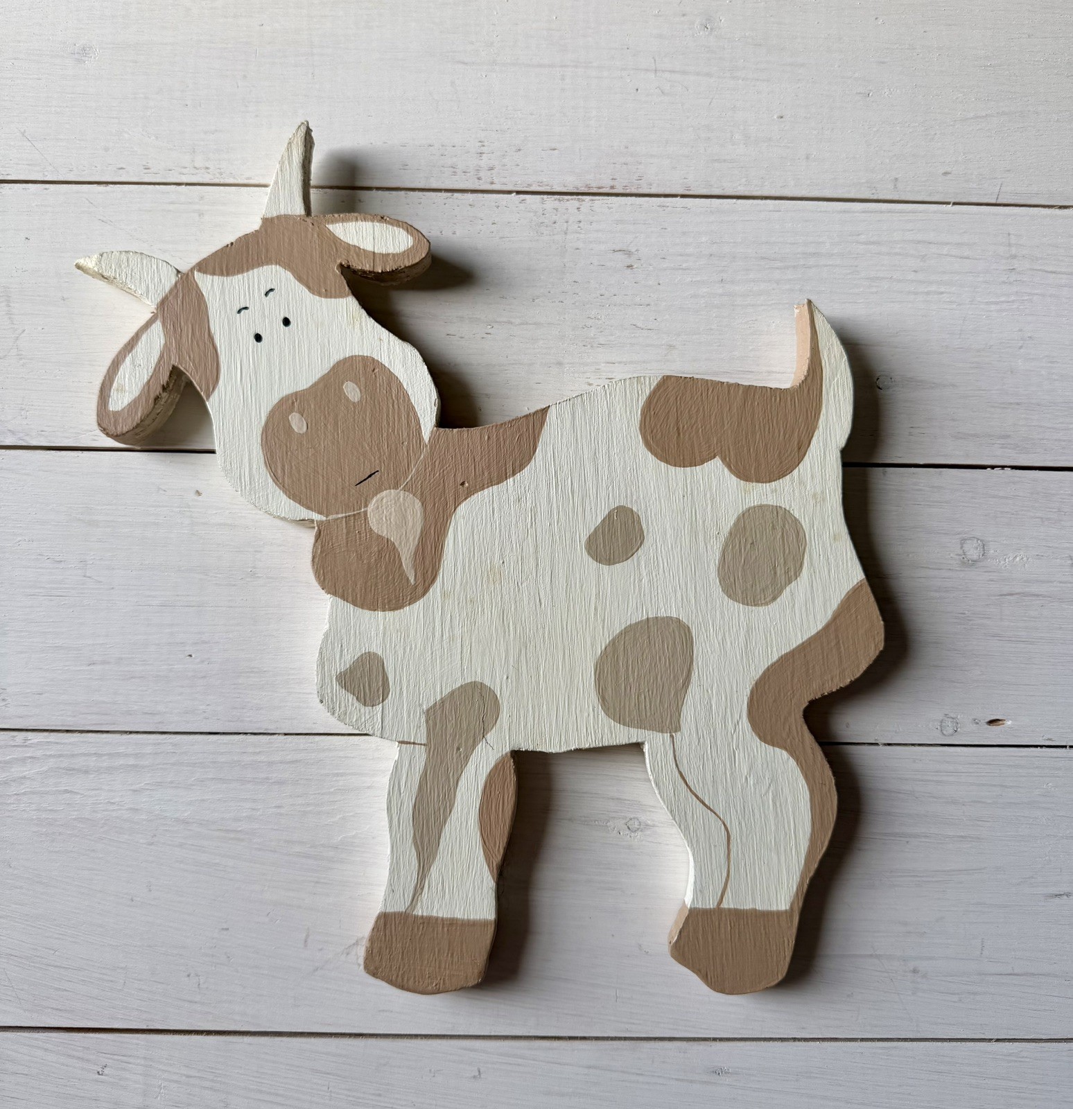 Vintage Wooden Hanging Cow Plaque | Country Cottage Primitive Farmhouse Decor Vintage Wooden Hanging Cow Plaque | Country Cottage Primitive Farmhouse Decor