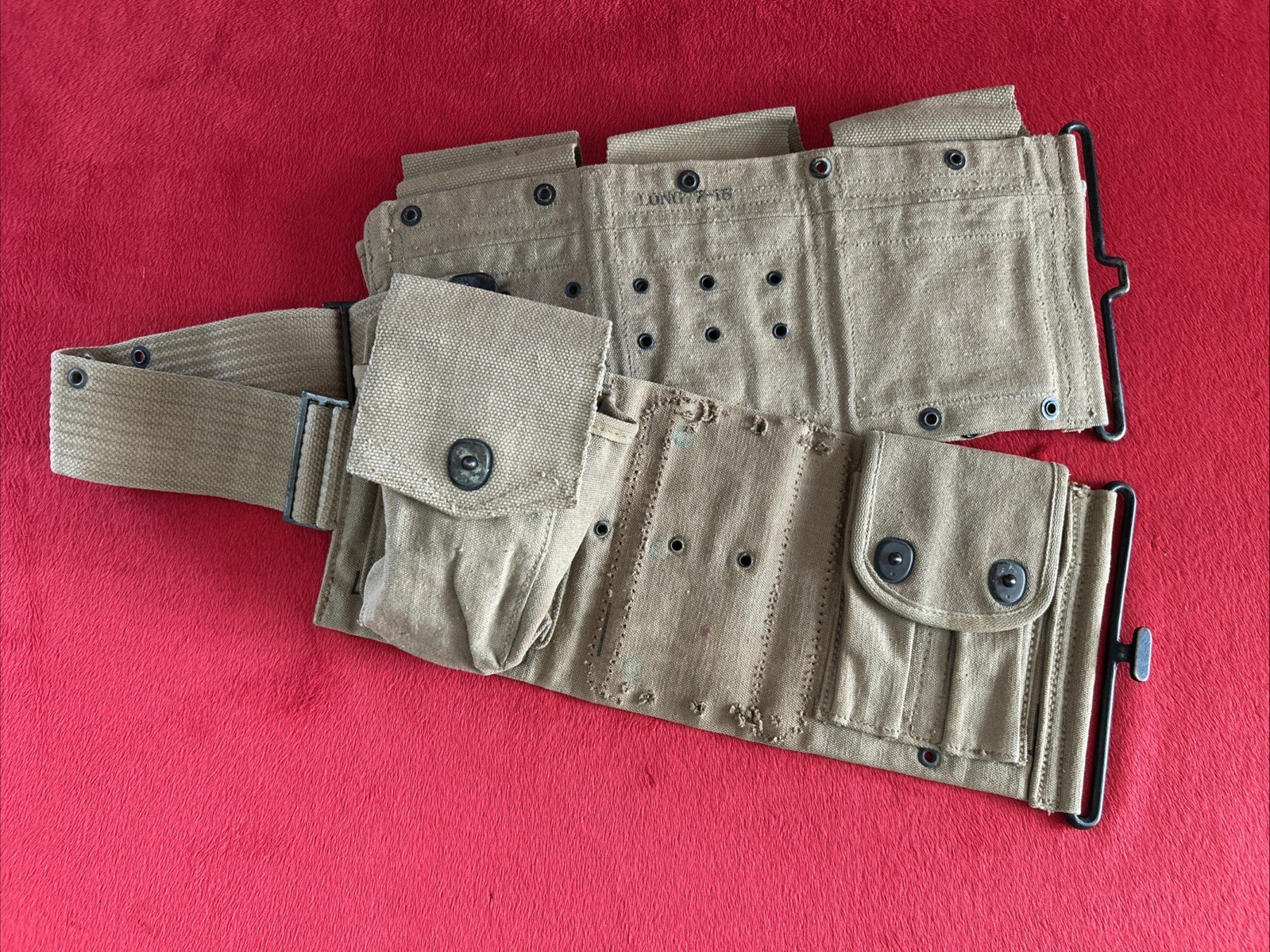 WW1 1918 BAR Rifle Ammo Belt Web Browning Automatic Rifle Original