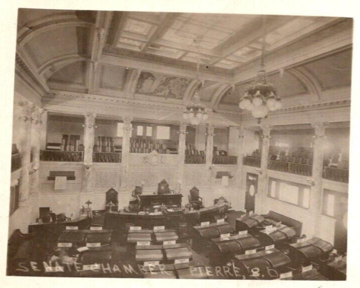 RPPC  Senate Chamber   Providence  Rhode Island  c1910  Postcard