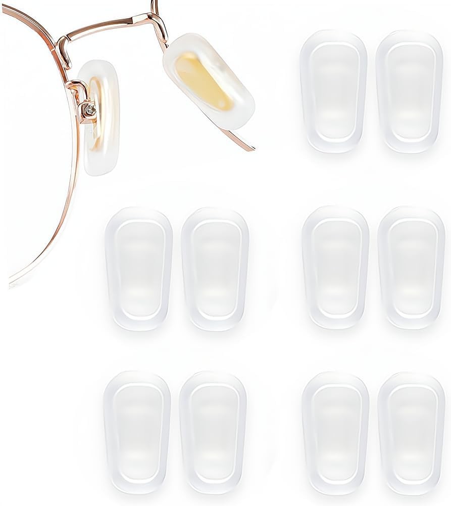 5 Pairs Slip-on Nose Pads Covers,Soft Silicone Eyeglasses Nosepads Anti-Slip Gla 5 Pairs Slip-on Nose Pads Covers,Soft Silicone Eyeglasses Nosepads Anti-Slip Gla