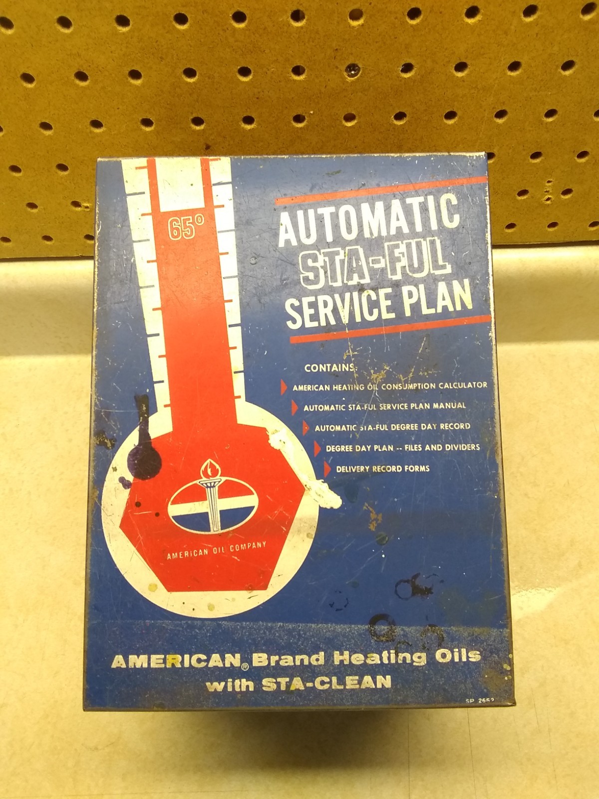 VTG AMOCO American Heating Oil STA-FUL Service Plan Metal Box, USA OIL
