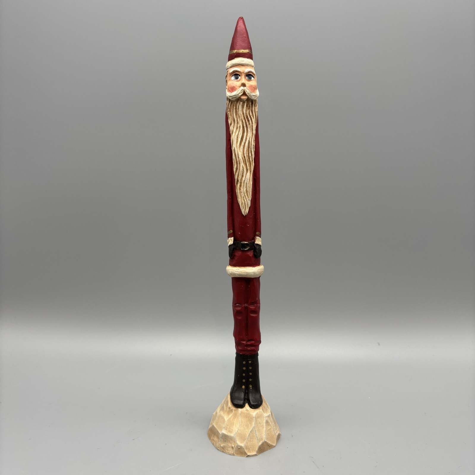 VINTAGE JIM SHORE PENCIL SANTA CLAUS CHRISTMAS 1990 11.5\