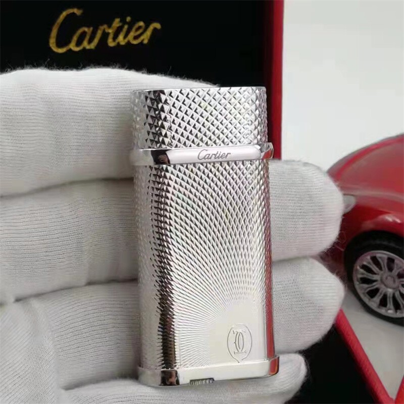 Smoking Lighter Cartier Classic Luxury Lighter Gas Lighter With Stones Box #V7 Smoking Lighter Cartier Classic Luxury Lighter Gas Lighter With Stones Box #V7