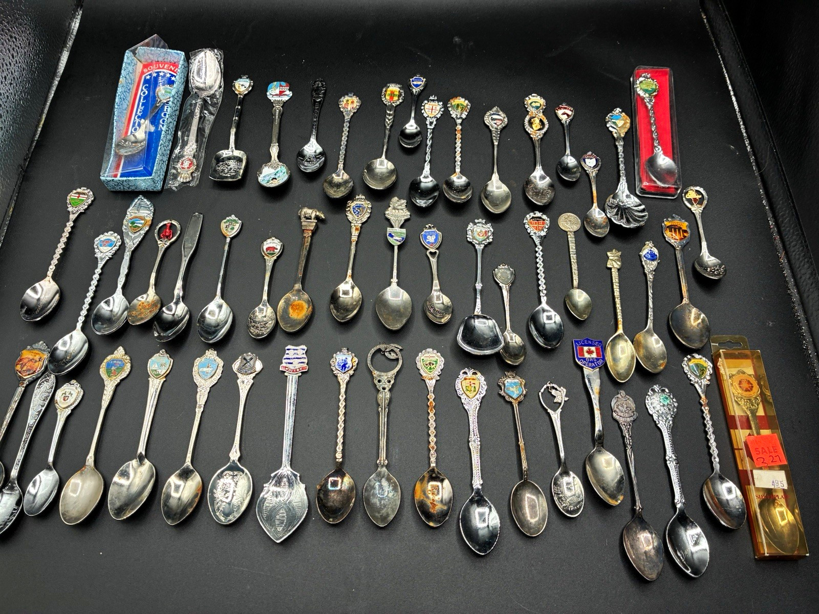 Vintage Souvenir Travel Collectible Spoons Mixed Lot Silver Metal Spoon 54 +