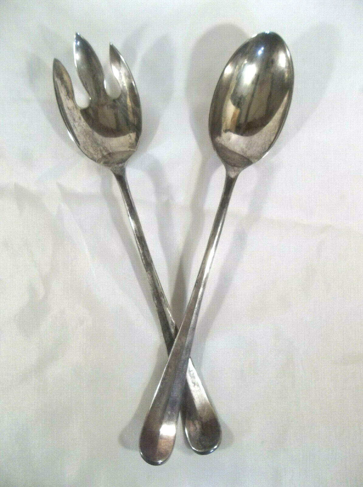 Silverplated Salad Server Set - 13