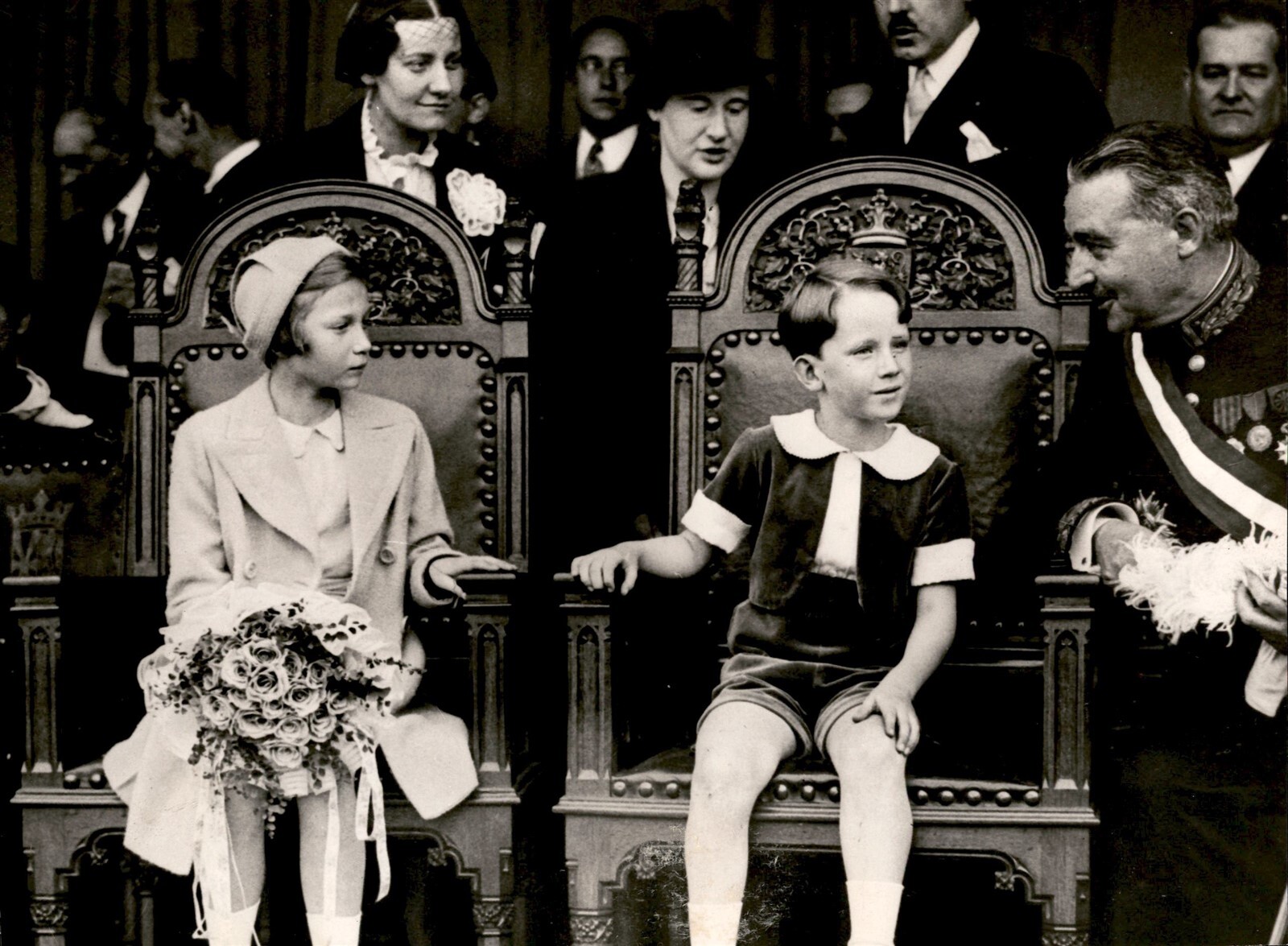 LD376 1937 Original Photo CROWN PRINCE BAUDOUIN PRINCESS JOSEPHINE CHARLOTTE LD376 1937 Original Photo CROWN PRINCE BAUDOUIN PRINCESS JOSEPHINE CHARLOTTE