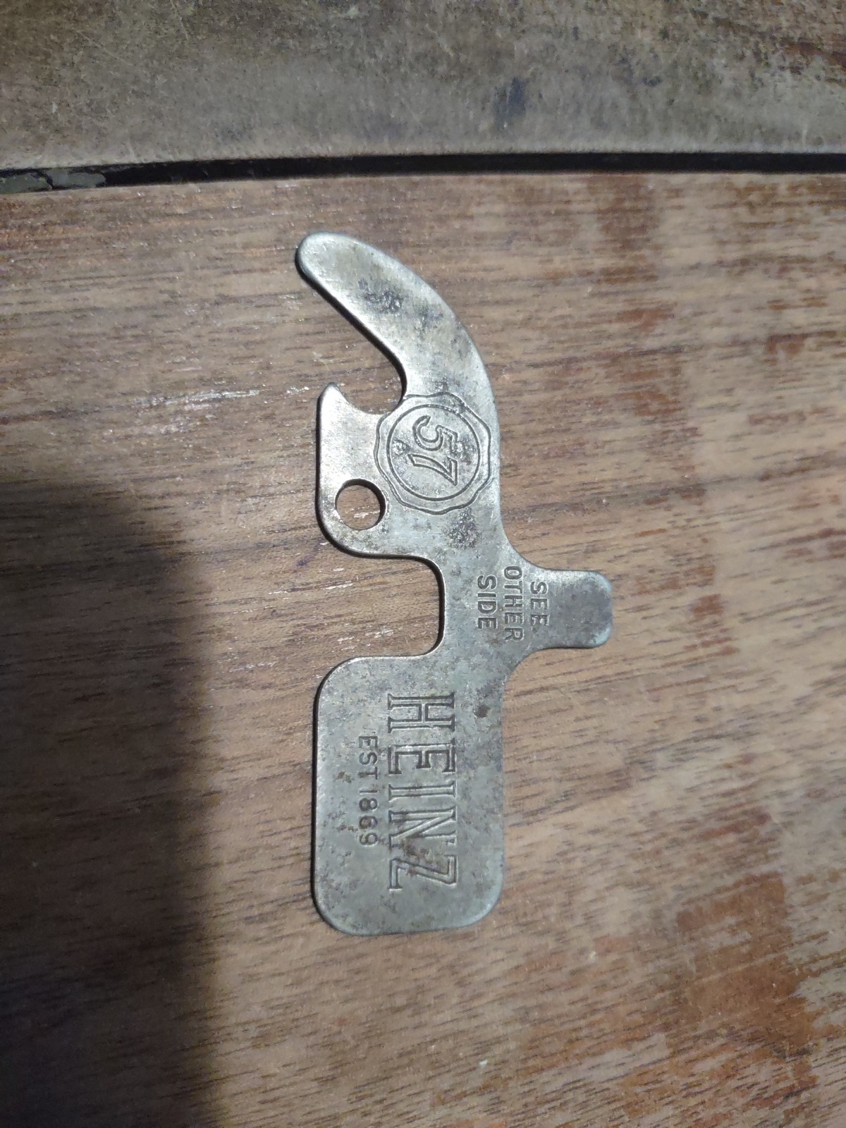 Vintage Heinz 57 Metal Advertising Bottle & Can Opener
