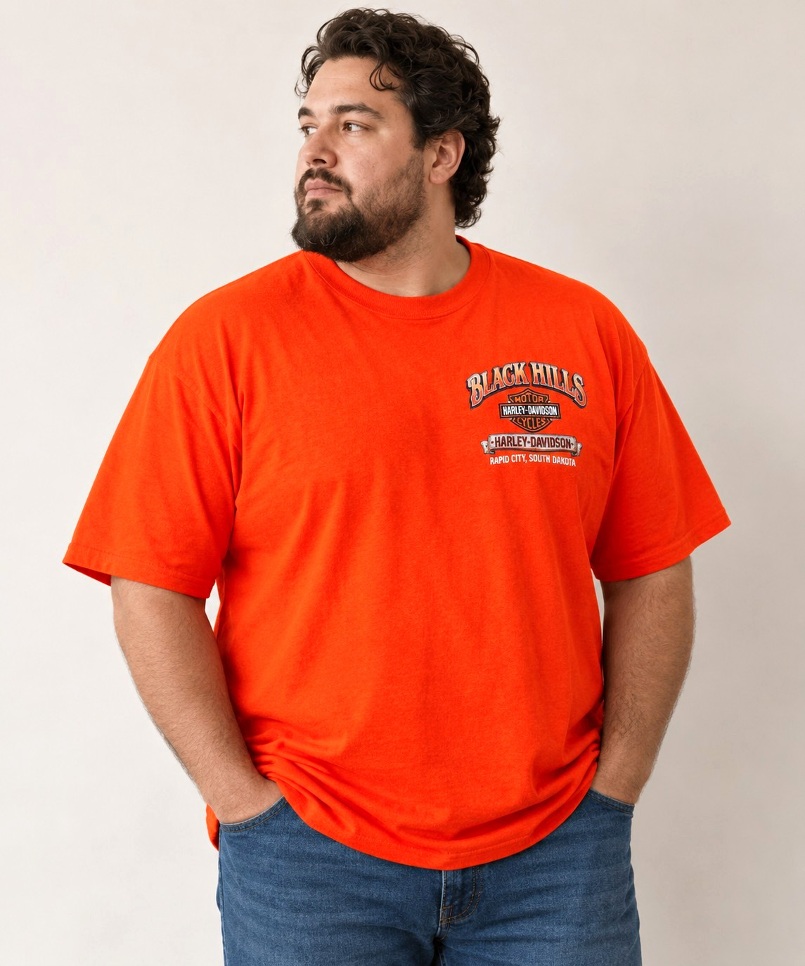 Harley-Davidson Sturgis Black Hills Rally 2024 Orange T-Shirt Size 3XL