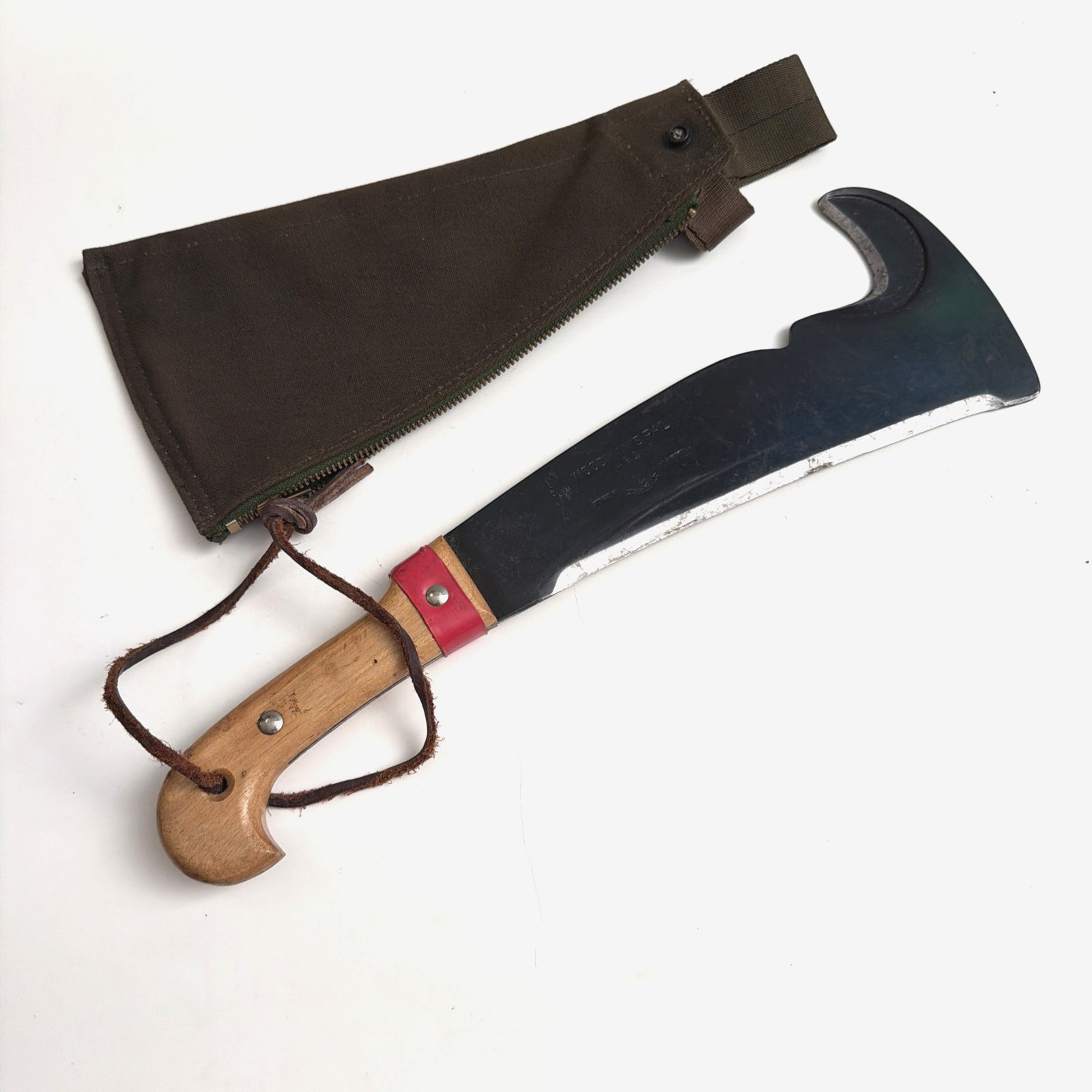 Victor USA Vintage Woodsman\'s Pal Survival Tool Machete 481 w/Canvas Belt Sheath
