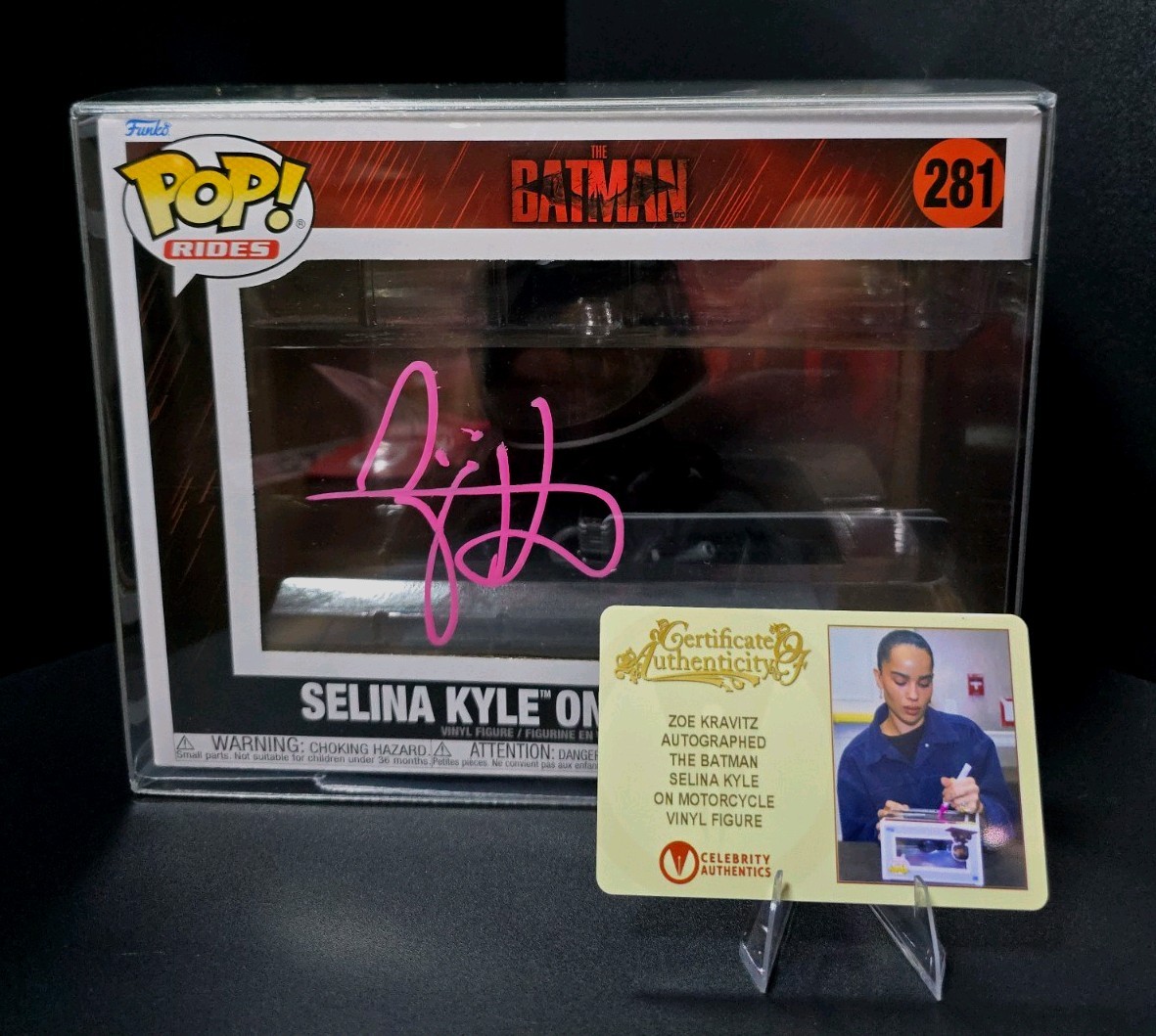Zoe Kravitz Signed Funko #281 Selina Kyle (The Batman)-Celebrity Authentics Zoe Kravitz Signed Funko #281 Selina Kyle (The Batman)-Celebrity Authentics