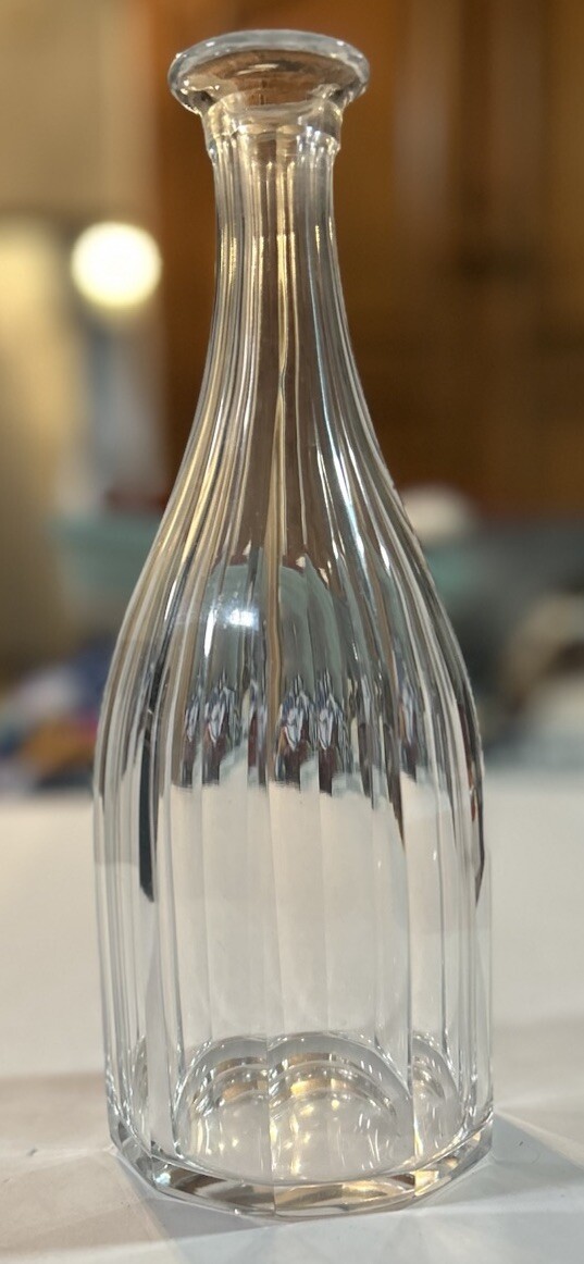 VTG 1935 Cut Glass Crystal 10 Sided Decanter 9.5” Tall Signed Kosta BH