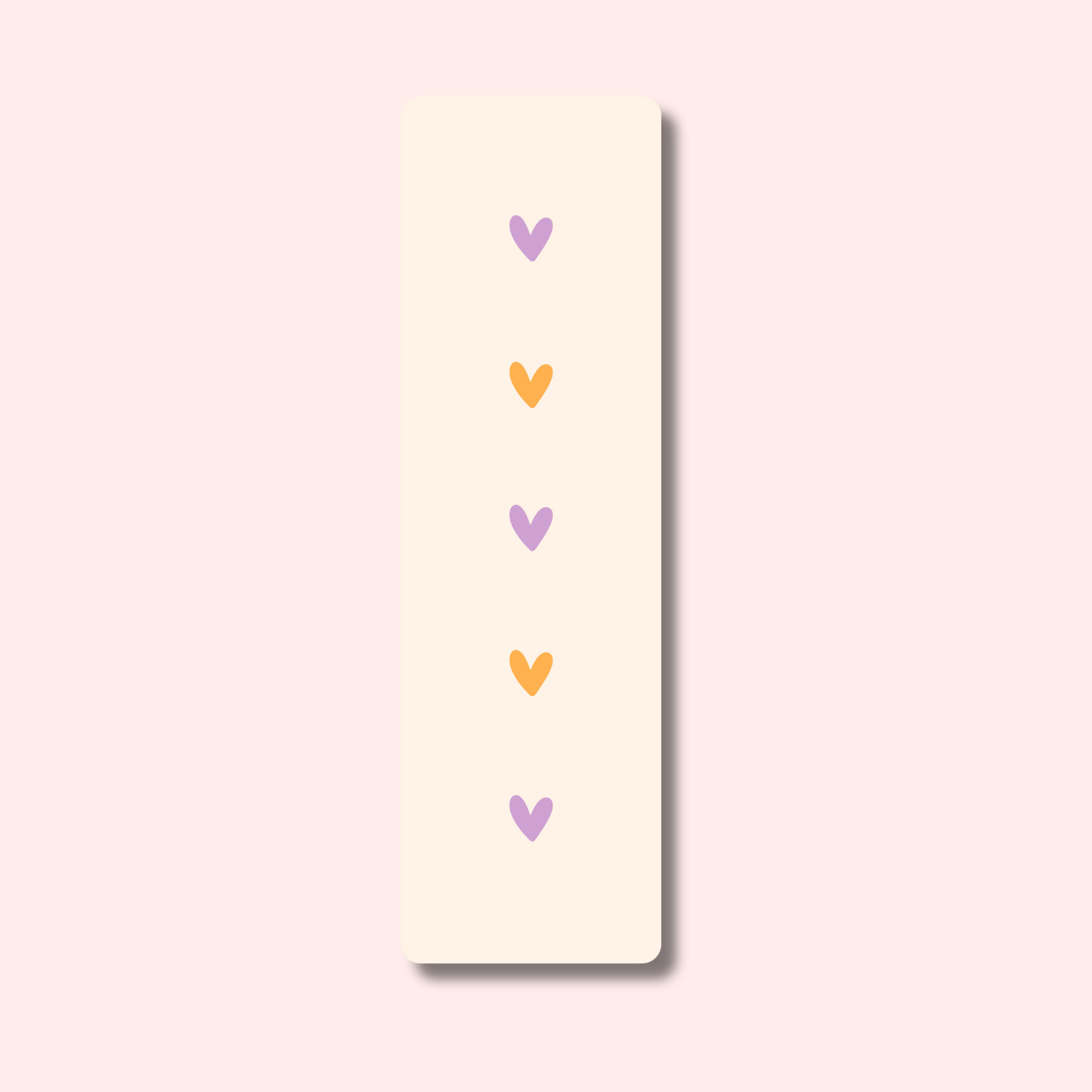 Bookmark for Books, Pretty Hearts Aesthetic, Gift for Bookworms, Laminated Bookmark for Books, Pretty Hearts Aesthetic, Gift for Bookworms, Laminated