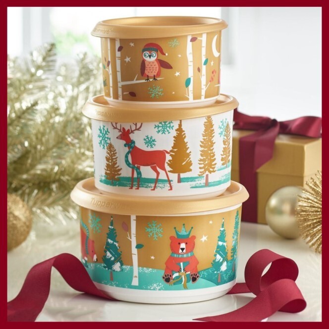 Tupperware SNOWFALL SWEETIES CHRISTMAS HOLIDAY STACKING CANISTERS ~ 3 Pc ~ NEW Tupperware SNOWFALL SWEETIES CHRISTMAS HOLIDAY STACKING CANISTERS ~ 3 Pc ~ NEW