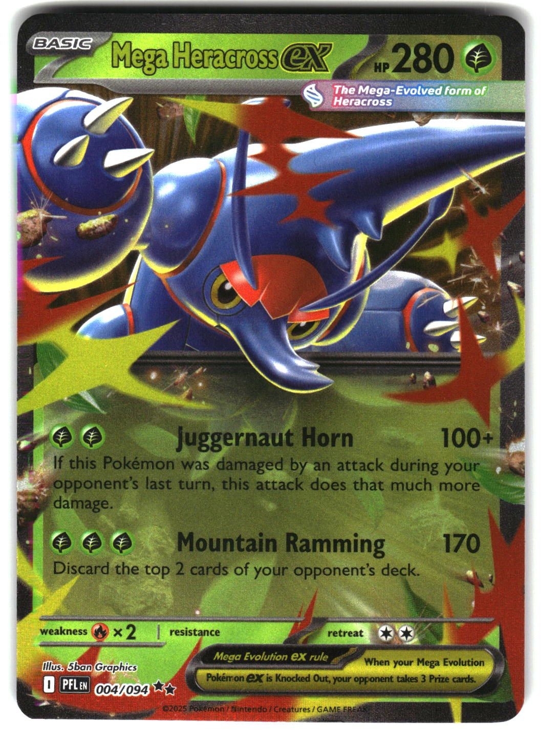 Mega Heracross ex Holofoil [PFL - 004/094]NM