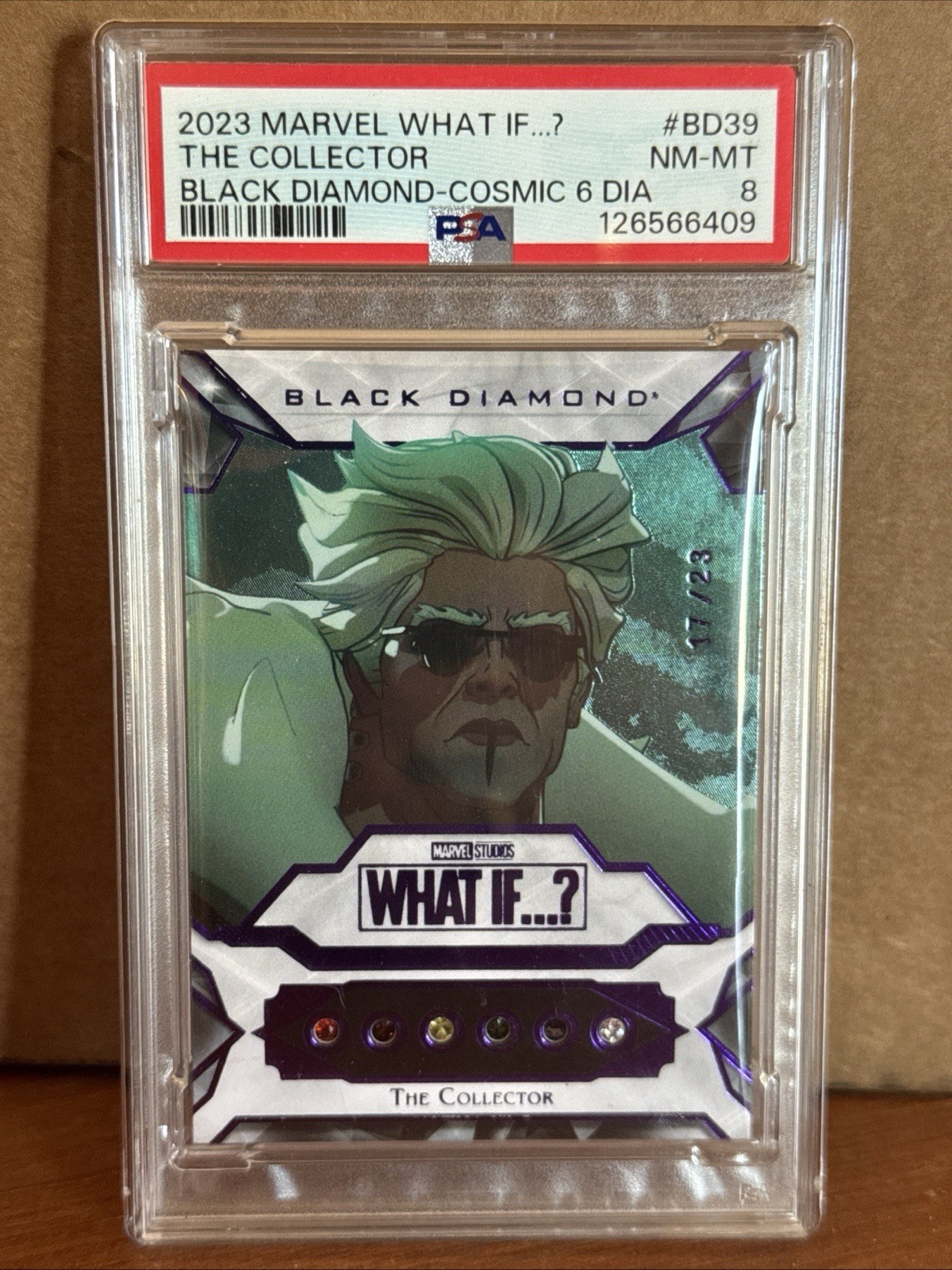 2023 Marvel What If…? The Collector Black Diamond-cosmic 6 Diamond 17/23 PSA8 2023 Marvel What If…? The Collector Black Diamond-cosmic 6 Diamond 17/23 PSA8