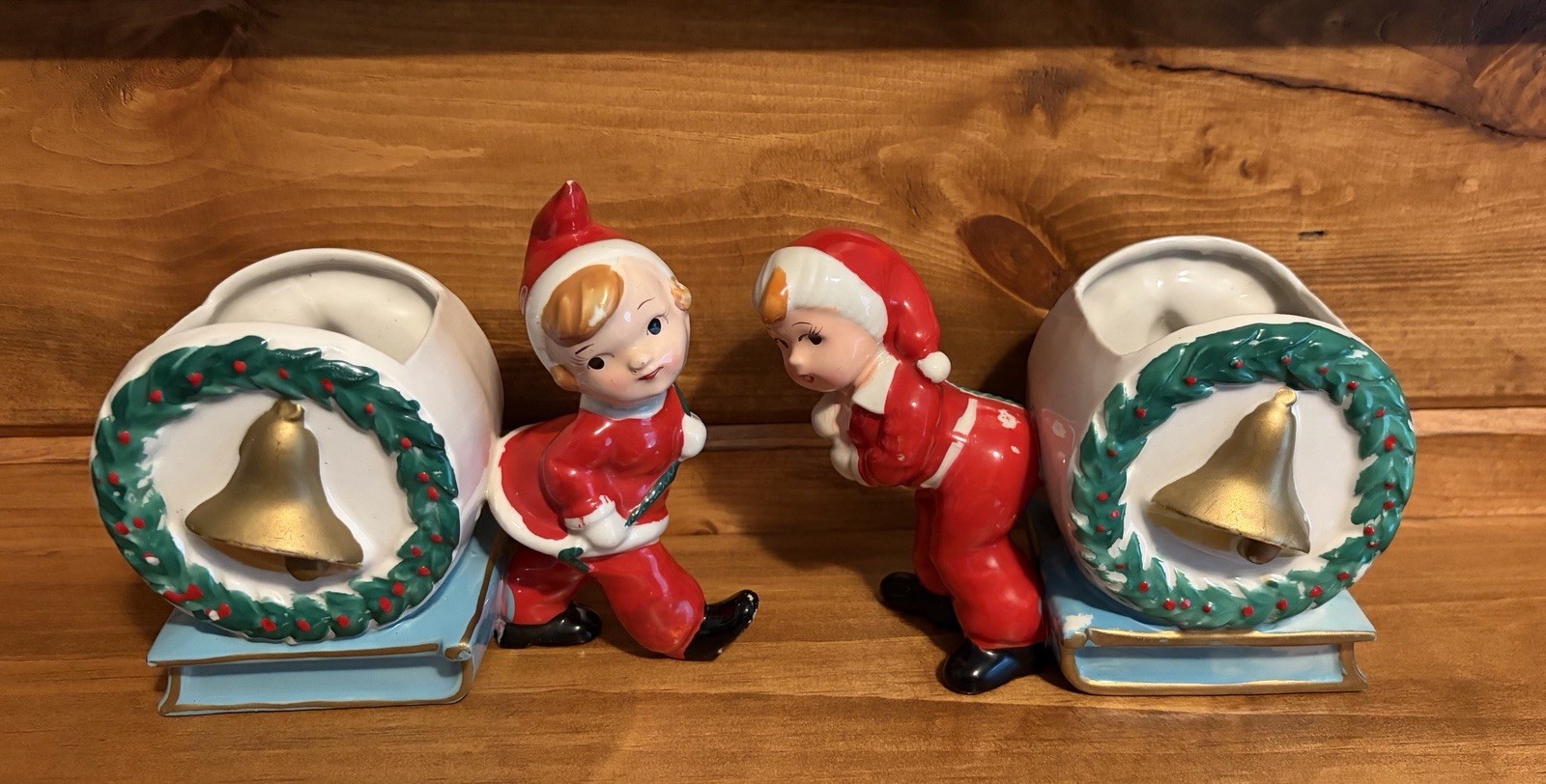 Vintage Japan Santa’s Little Helpers Pixie Planter/ Holder Christmas Vintage Japan Santa’s Little Helpers Pixie Planter/ Holder Christmas