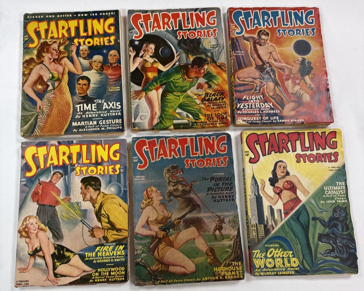 Startling Stories Pulp Lot of 6 1948 Jan, Mar & Jul Bradbury May, Sep, Nov in VG Startling Stories Pulp Lot of 6 1948 Jan, Mar & Jul Bradbury May, Sep, Nov in VG