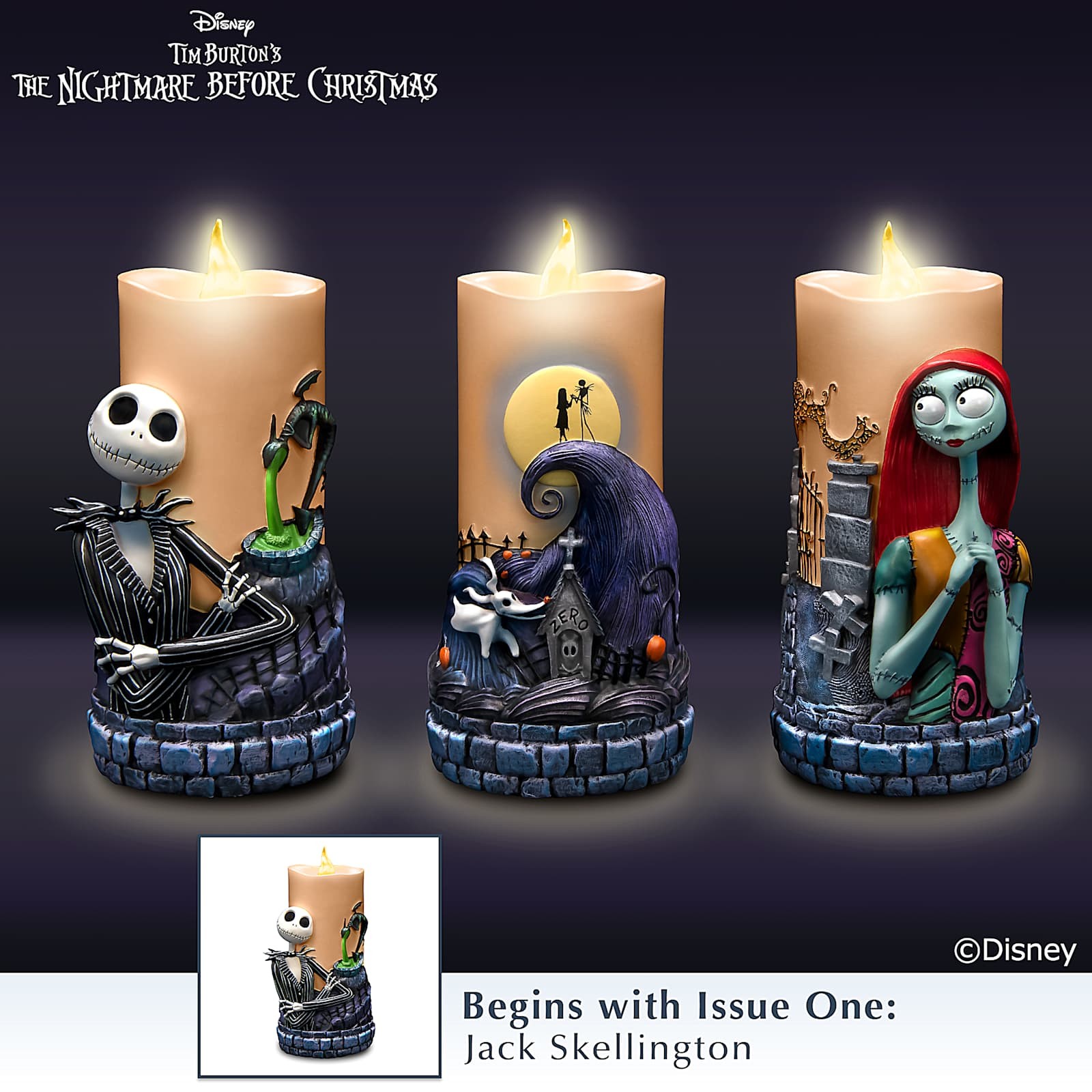 The Nightmare Before Christmas Flameless Candle Collection