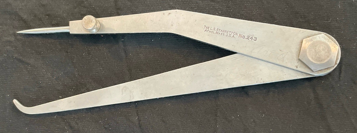 L. S. Starrett No. 243 Firm-Joint Hermaphrodite Adjustable Point Caliper