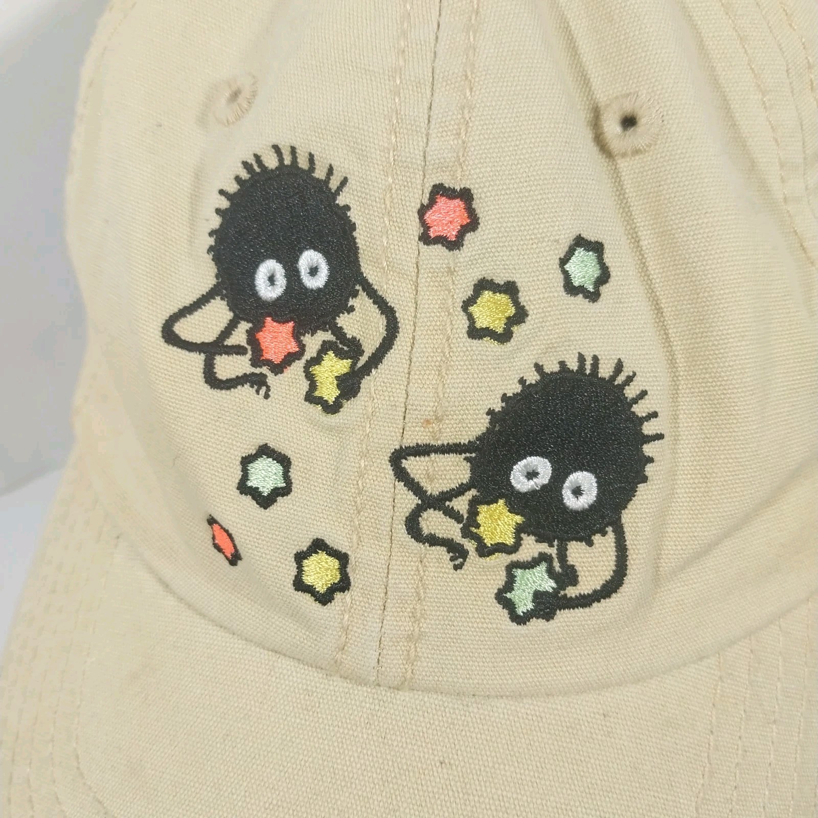 Vtg Studio Ghibli Spirited Away Soot Sprites Star Candy Khaki Dad Hat Cap Unisex Vtg Studio Ghibli Spirited Away Soot Sprites Star Candy Khaki Dad Hat Cap Unisex