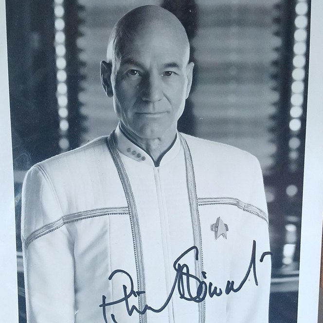 Paramount Star Trek Insurrection Picard Photograph Signed by Patrick Stewart