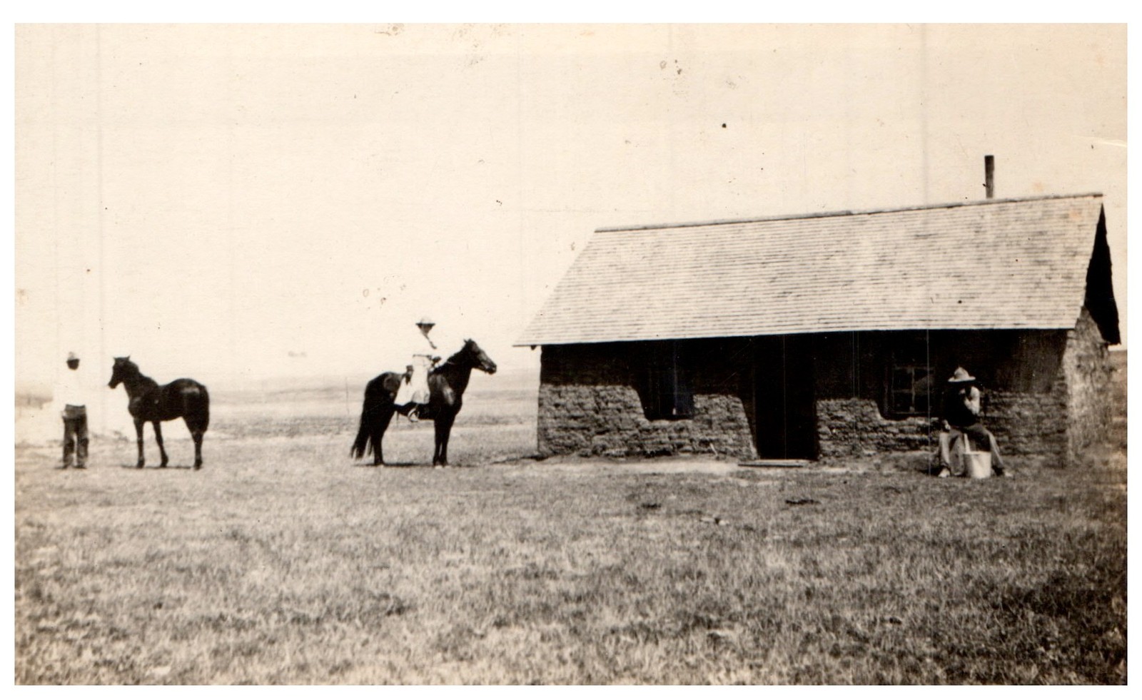 1910 Real Photo RPPC Horseback Vintage Postcard