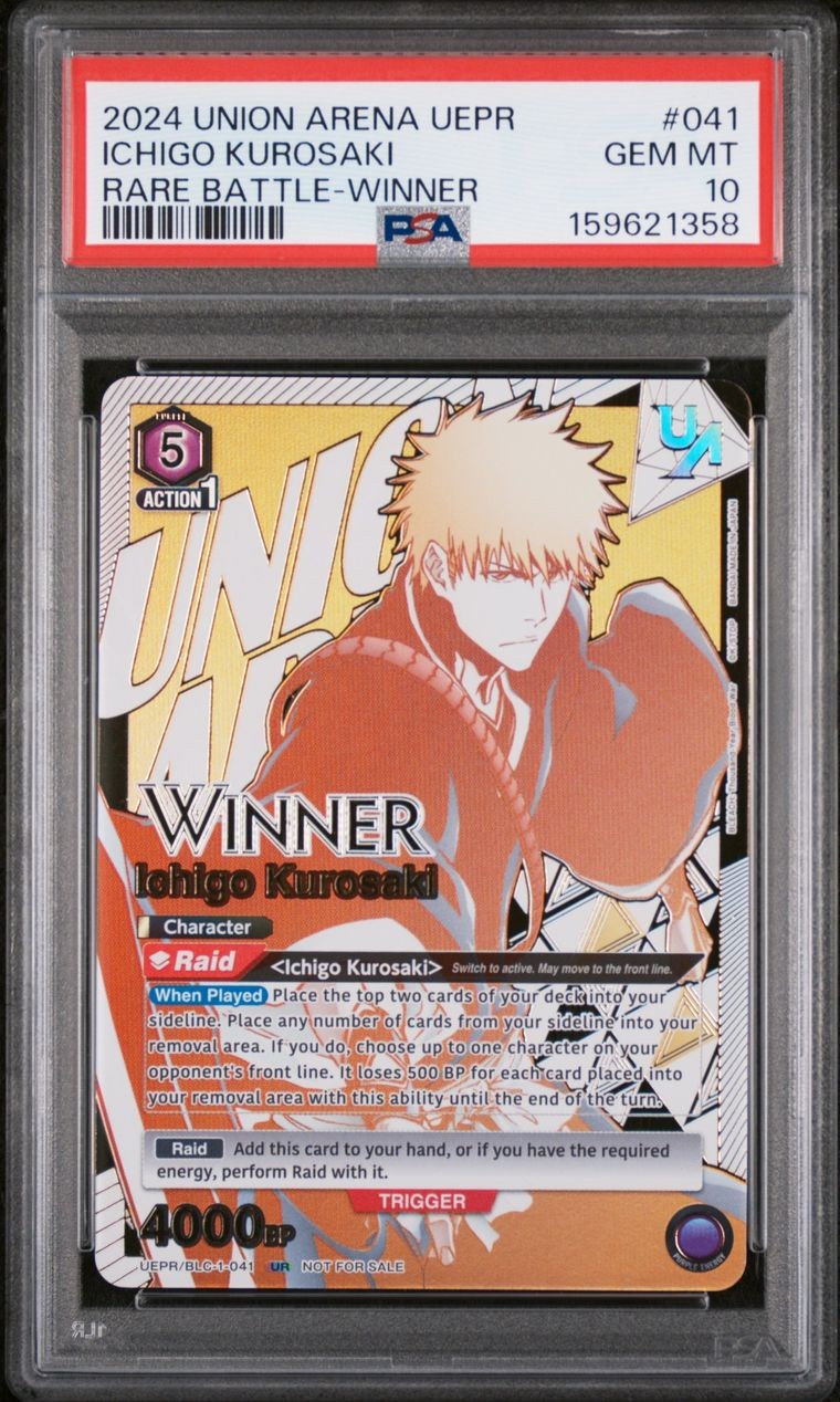 2024 UNION ARENA ICHIGO KUROSAKI PSA 10 RARE BATTLE-WINNER BLEACH TYW 2024 UNION ARENA ICHIGO KUROSAKI PSA 10 RARE BATTLE-WINNER BLEACH TYW