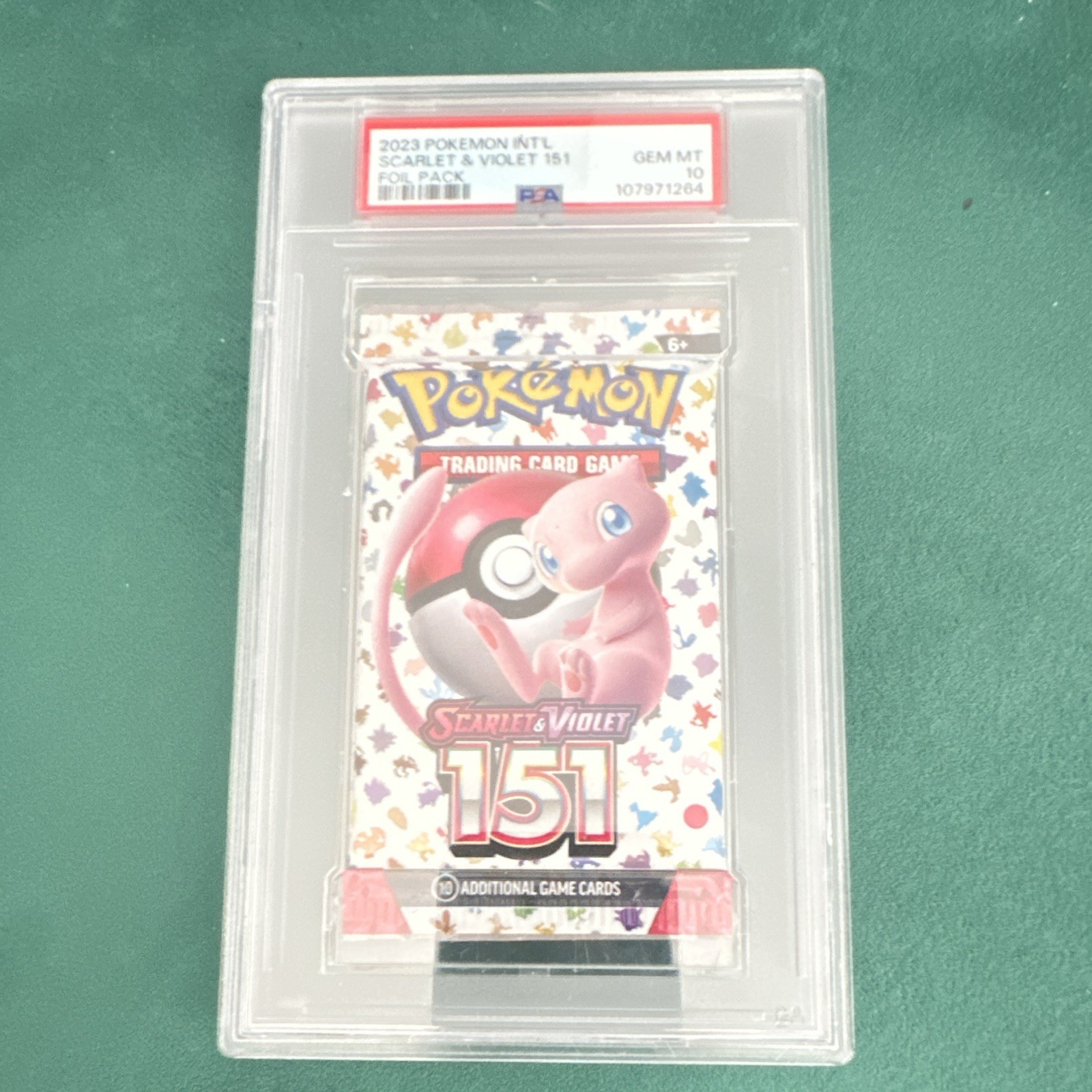 Pokemon TCG SV 151 Booster Pack PSA 10 Sealed Foil English