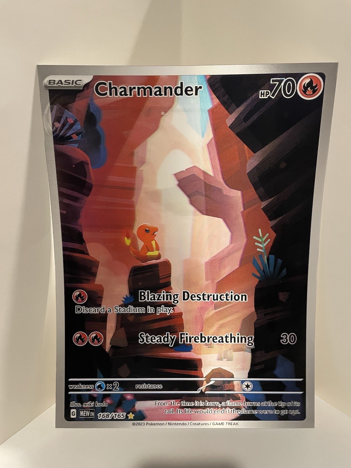 Charmander Charmeleon Charizard EX Pokemon 3D Holographic Lenticular Poster