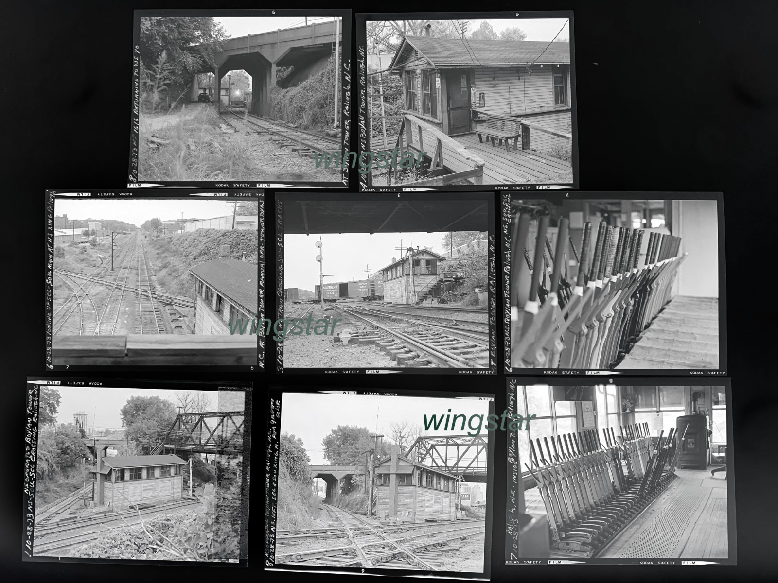 LOT BOYLAN TOWER & BRIDGE Norfolk Southern Train Lever 8 Old Vintage Negatives LOT BOYLAN TOWER & BRIDGE Norfolk Southern Train Lever 8 Old Vintage Negatives