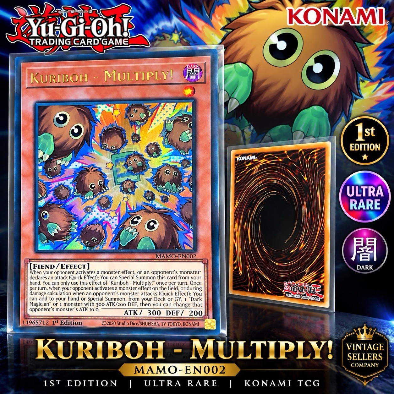 Yu-Gi-Oh Kuriboh - Multiply MAMO-EN002 1st Edition Ultra Rare Konami TCG