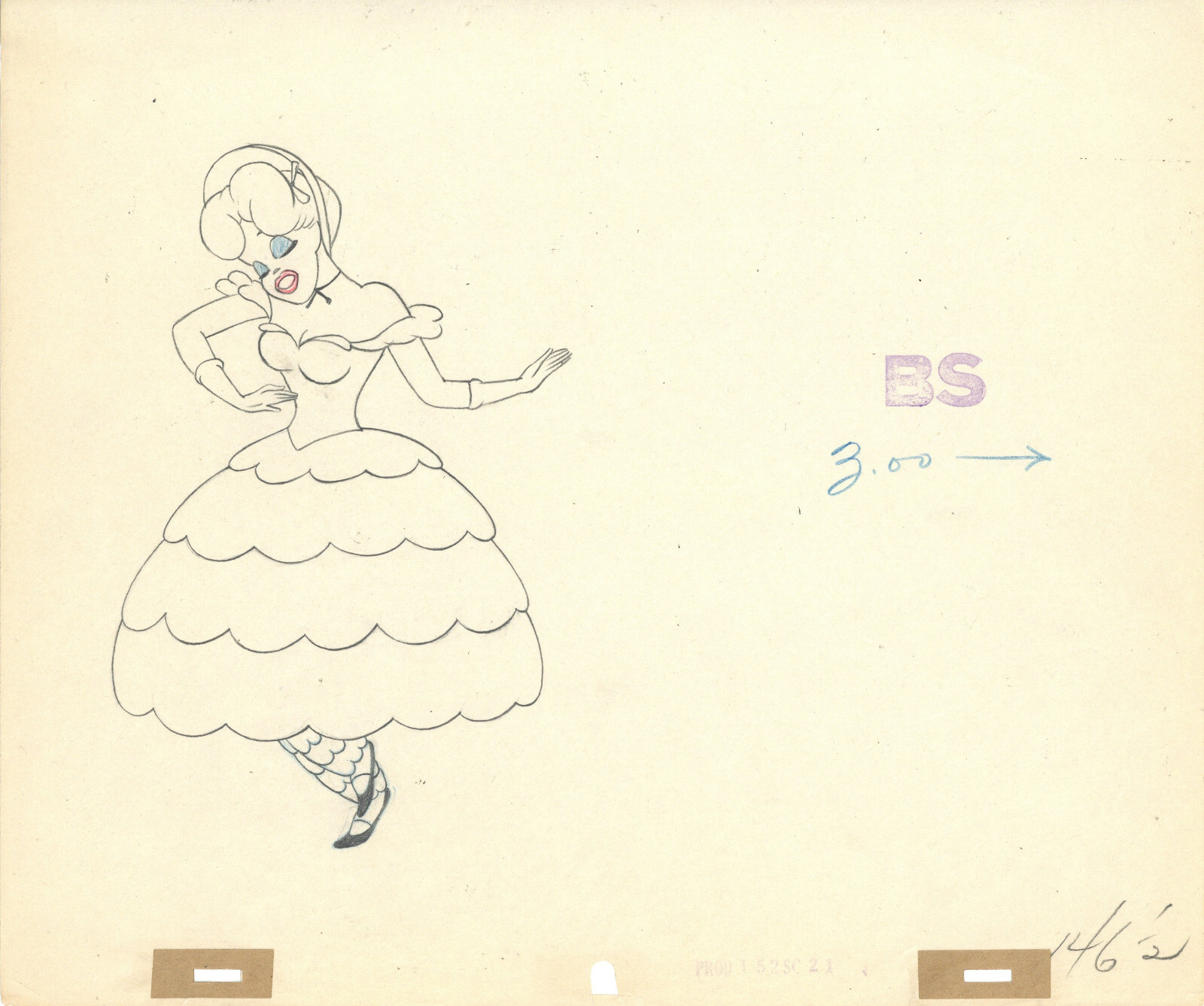 MGM: Tex Avery-Red Hot-Original Production Drawing-Uncle Tom\'s Cabana- 1947