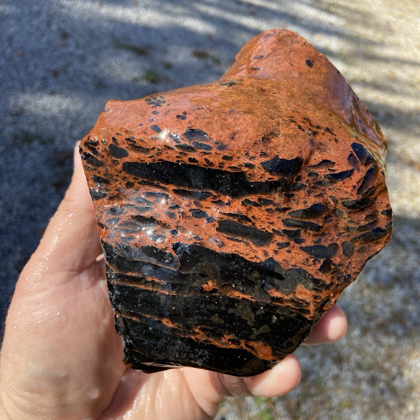 3 Pound 10.38 Oz Vibrant Mahogany Obsidian Lapidary Rough Stone