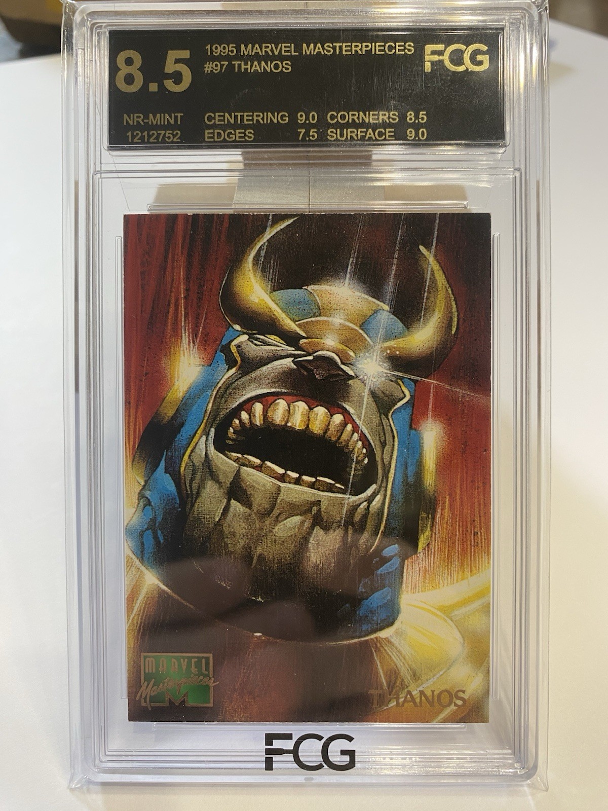 1995 Fleer Marvel Masterpieces Thanos #97 FCG 8.5 Graded Card